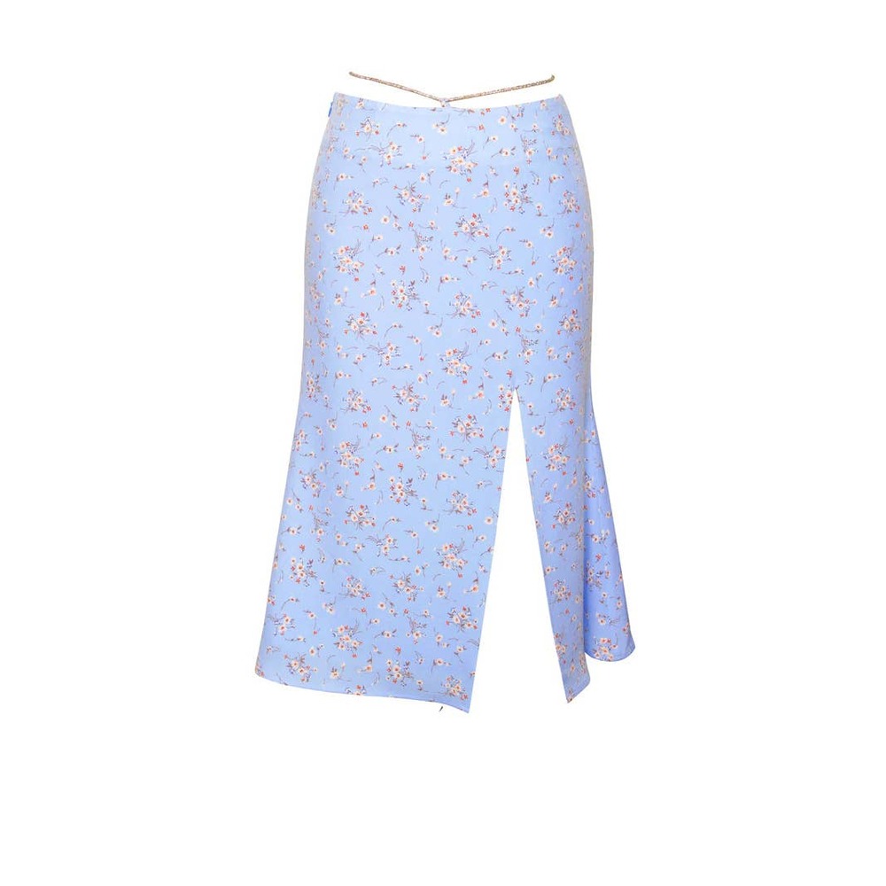 Miss Circle Nora Floral Corset Top & Mary Slit Skirt Set Blue Women's XS NWOT - Picture 7 of 7